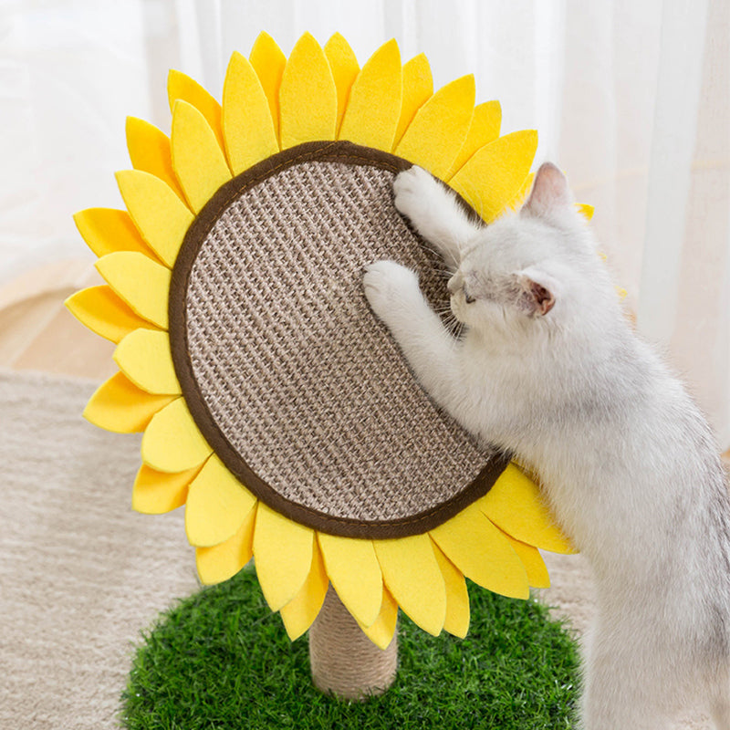 Sunflower Sisal Cat Scratching Board with Stable Grass Base - Mprsstore