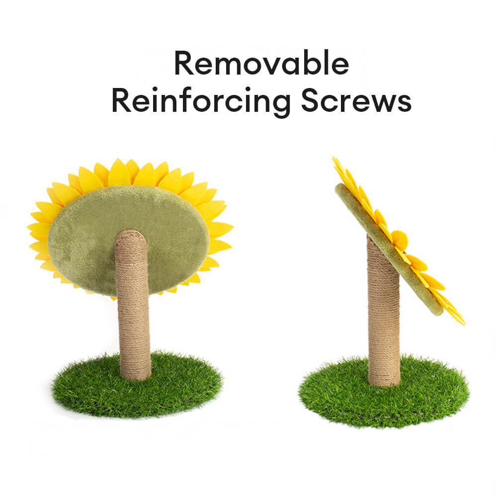 Sunflower Sisal Cat Scratching Board with Stable Grass Base - Mprsstore