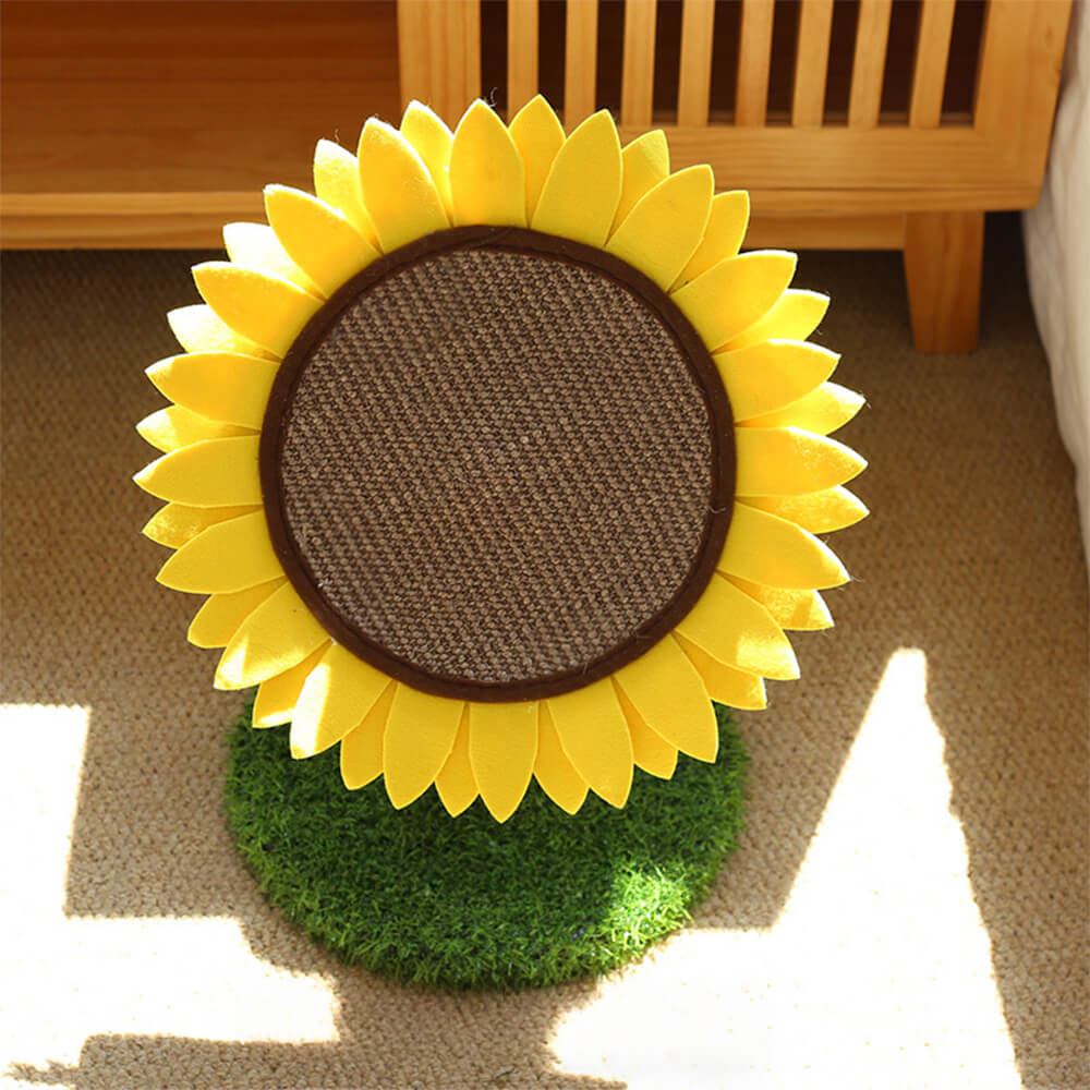 Sunflower Sisal Cat Scratching Board with Stable Grass Base - Mprsstore