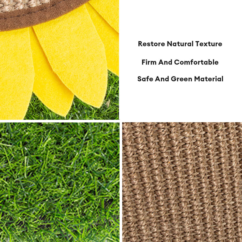 Sunflower Sisal Cat Scratching Board with Stable Grass Base - Mprsstore