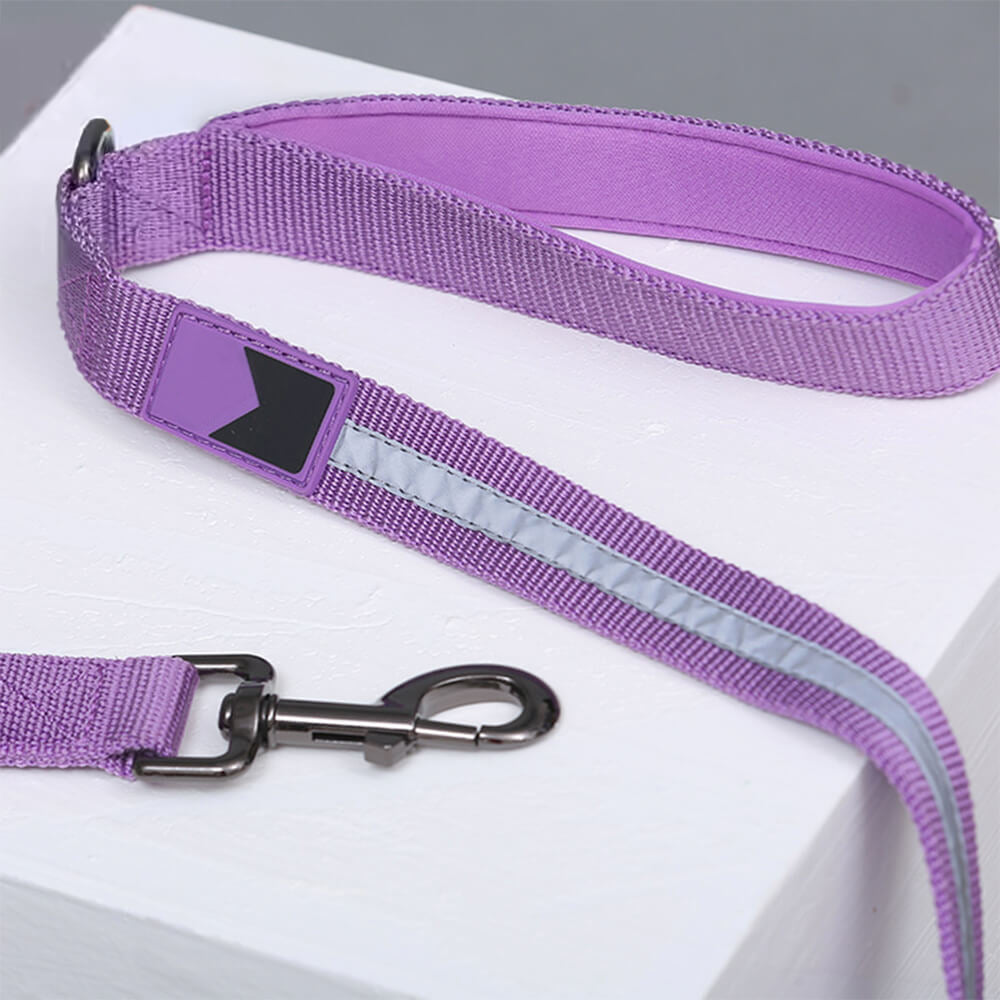 Nylon Adjustable Reflective No-Pull Dog Harness Collar and Lead
