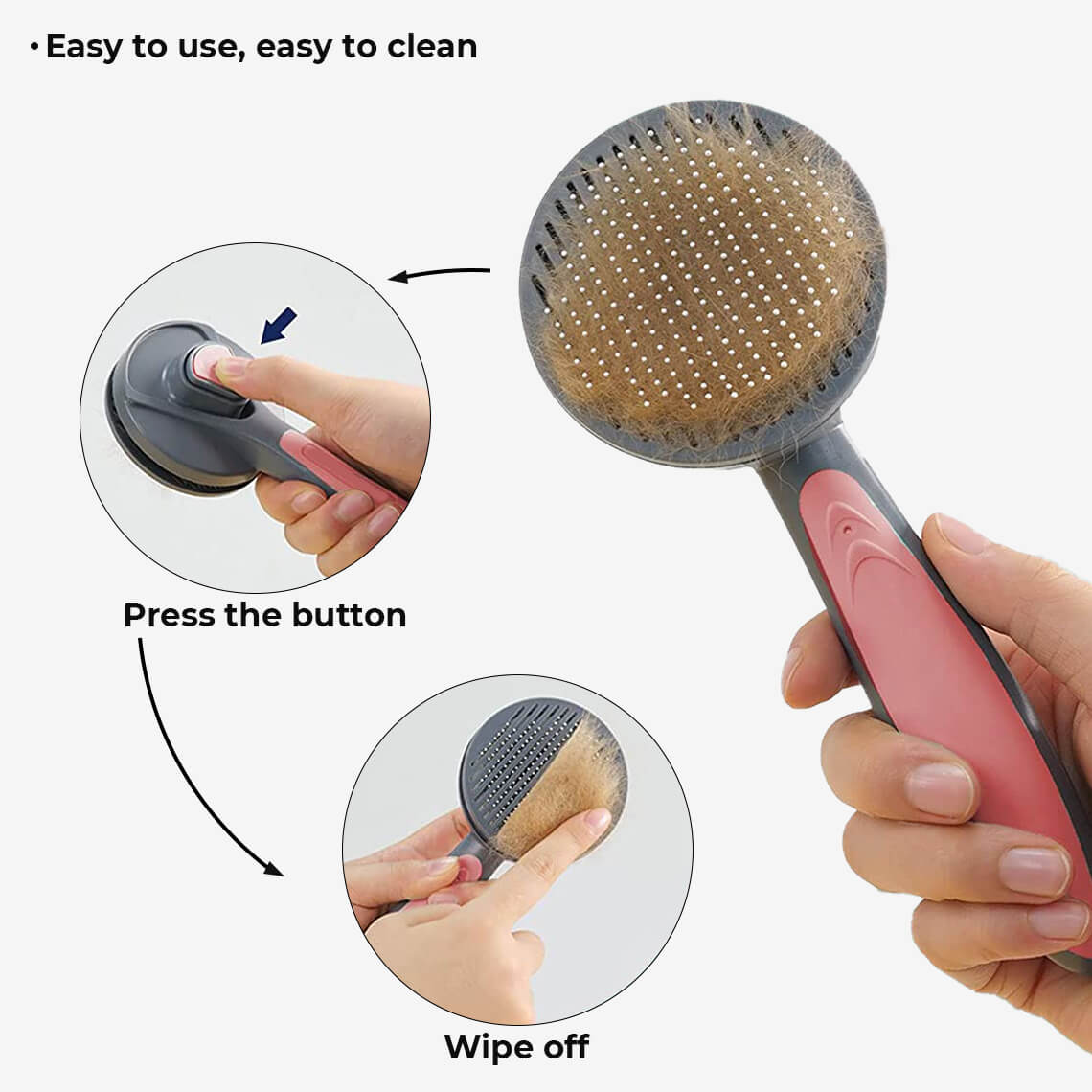 Click Click Easy To Clean Pet Comb & Brush - Mprsstore