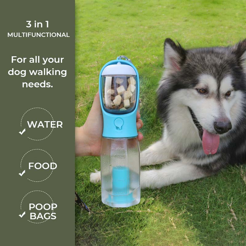 3 in 1 Multifunctional Portable Dog Walking Water Bottle - Mprsstore